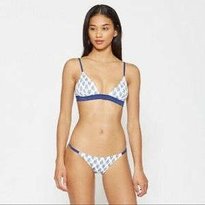 Worn Once! Joie Blue Floral Bikini Top and Bottoms